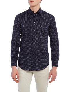 PS By Paul Smith Slim Squares Shirt Navy