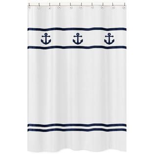 Sweet Jojo Designs Anchors Away Collection Shower Curtain by Sweet