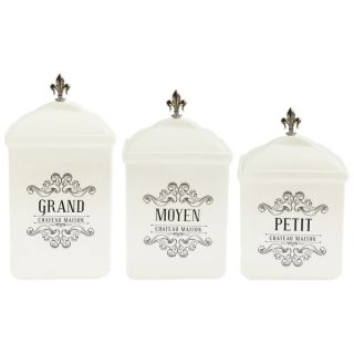 Paris Design Clear Glass Canisters (Set of 3)