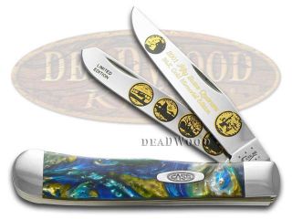 CASE XX 2001 State Quarter Gold Series Trapper 1/3000 Stainless Pocket Knife Set