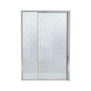 STERLING Vista Pivot II 48 in. x 65 1/2 in. Framed Pivot Shower Door in Silver with Moraine Glass Texture DISCONTINUED 1505D 48S G51