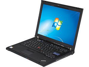 Refurbished Lenovo ThinkPad T400 14" Notebook with Intel Core 2 Duo 2.20Ghz, 2GB RAM, 160GB HDD, DVD CDRW, Windows 7 Professional 32 Bit + MS Office 365 30 Day Trial (Pre Installed) 18 month warranty