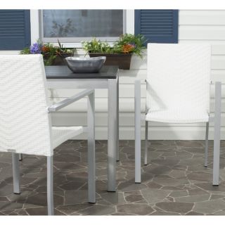 Safavieh Cordova Off White Indoor Outdoor Stackable Arm Chair (Set of