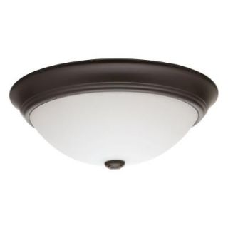 Lithonia Lighting Essentials 14 in. Bronze LED Decor Round Flushmount with Shade FMDECL 14 20830 BZ M4