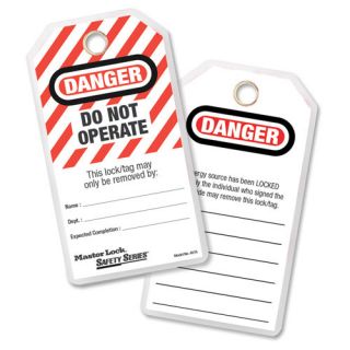 Master Lock Company Lockout Tags,Danger Do Not Operate,3x5 3/4,12