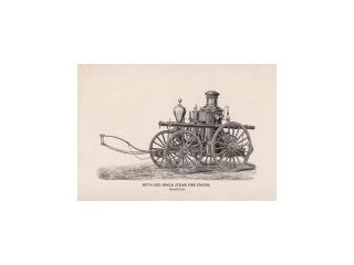 Buyenlarge   06878 7CG28   Fifth Size Single Steam Fire Engine: Hand Draft 28x42 Giclee on Canvas