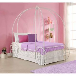 DHP Metal Twin Carriage Bed, Multiple Colors