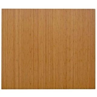 Anji Mountain Standard Natural Light Brown 48 in. x 60 in. Bamboo Roll Up Office Chair Mat without Lip AMB24042
