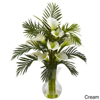 Nearly Natural Calla Lily and Palm Combo Decorative Plant