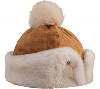 Womens UGG Heritage Up Flap Hat w/ Pom   Chestnut