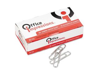 Office Impressions Paper Clips, Jumbo, 100/Box