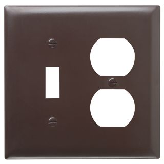 Legrand Trademaster 2 Gang Brown Double Toggle/Duplex Wall Plate