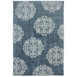 Mohawk Home Exploded Medallions Blue Woven 8 ft. x 10 ft. Area Rug 419578