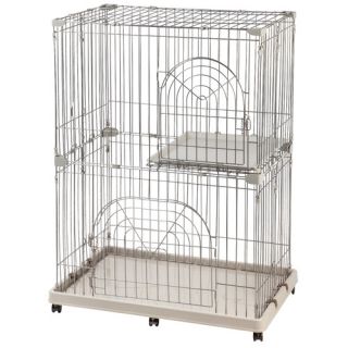 IRIS 2 Tier Wire Cat Cage
