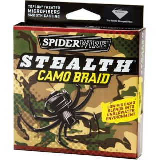 Spiderwire Stealth Camo Braid Fishing Line, 300 yd Filler Spool