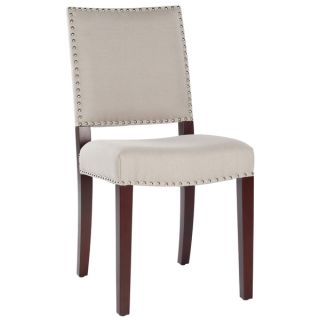 Safavieh Toulon Tan Linen Side Chairs (Set of 2)