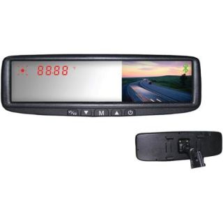 Boyo VTB45M 4.3" Digital TFT LCD Mirror Monitor with Dual Mounting Solution, Bluetooth and Compass