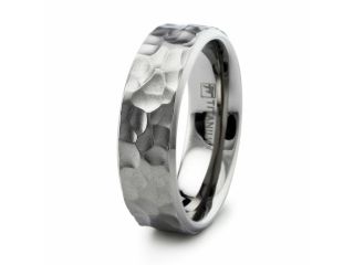 Hammered Titanium Ring