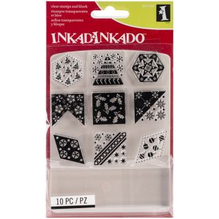 Inkadinkado Christmas Inchie Clear Stamps 4X5.125 Sheet Christmas