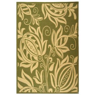 Safavieh Courtyard Green and Green Rectangular Indoor and Outdoor Machine Made Area Rug (Common 8 x 10; Actual 96 in W x 134 in L x 0.58 ft Dia)