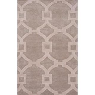 8' x 11' Almond and Ivory Regency Modern Wool and Art Silk Hand Tufted Area Throw Rug