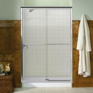 KOHLER Fluence 47 5/8 in. x 70 5/16 in. Semi Framed Bypass Shower Door in Bright Polished Silver with Clear Glass K 702208 L SHP