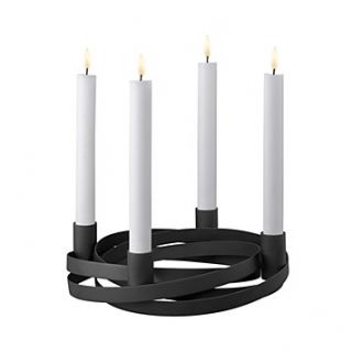 Georg Jensen Ribbons Large Candleholder, Black