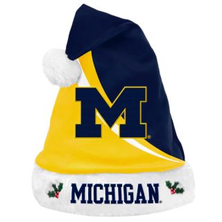 Forever Collectibles NCAA Michigan Wolverines Polyester Swoop Santa