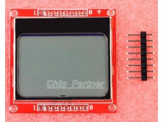 Nokia 5110 LCD 84x84 84*48 LCD Module White Backlight W/ Adapter pcb NEW