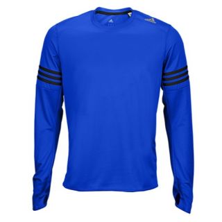 adidas Response Long Sleeve T Shirts   Mens   Running   Clothing   Blue/Black