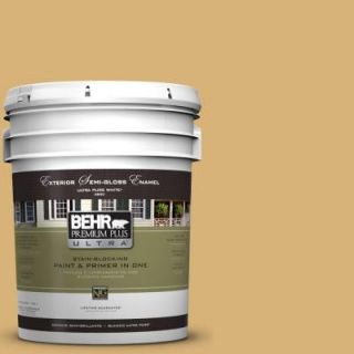 BEHR Premium Plus Ultra 5 gal. #UL180 22 Egyptian Temple Semi Gloss Enamel Exterior Paint 585405