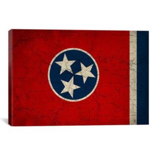 iCanvas Flags Tennessee Map Graphic Art on Canvas
