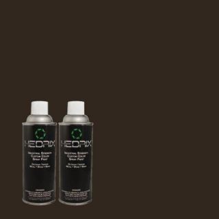 Hedrix 11 oz. Match of ECC 10 2 Jet Black Gloss Custom Spray Paint (2 Pack) G02 ECC 10 2