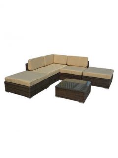 Barrington Patio Sectional with Cushions (6 PC) by AXCSS