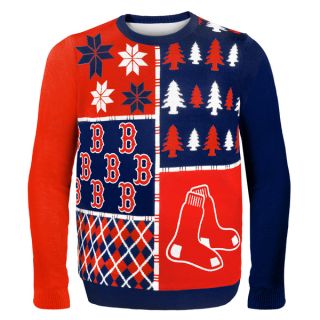 Forever Collectibles MLB Boston Red Sox Busy Block Ugly Sweater