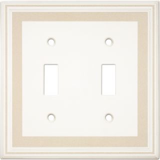 Somerset Collection Color Signatures 2 Gang Beige Toggle Wall Plate
