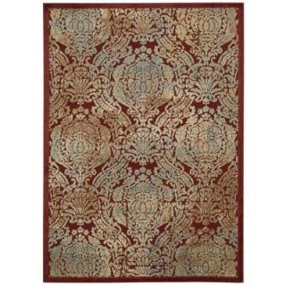 Nourison Graphic Illusions Red 5 ft. 3 in. x 7 ft. 5 in. Area Rug 221674