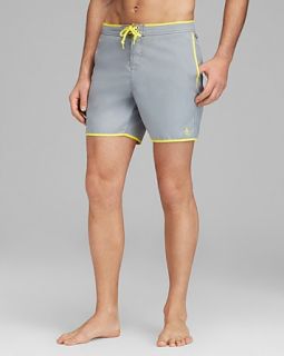 Original Penguin Solid Swim Trunks with Contrast Piping