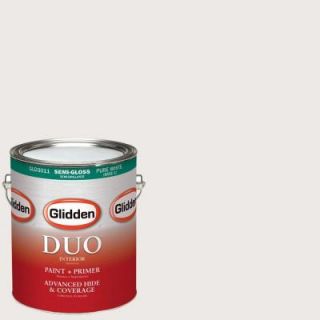Glidden DUO 1 gal. #HDGWN22 Marshmallow White Semi Gloss Latex Interior Paint with Primer HDGWN22 01S
