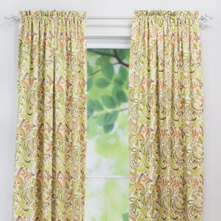 The Pillow Collection Dandelion White Coral Rod Pocket Curtain Panels
