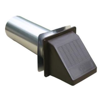 Speedi Products 4 in. Brown Plastic Wide Mouth Exhaust Hood with Back Draft Flapper and 11 in. Tailpipe EX HWBT 04
