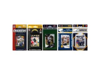 C & I Collectables CHARGERS511TS NFL San Diego Chargers 5 Different Licensed Trading Card Team Sets