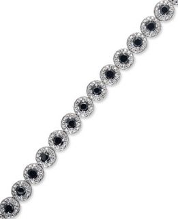 Sterling Silver Bracelet, Black Diamond Tennis Bracelet (3 ct. t.w