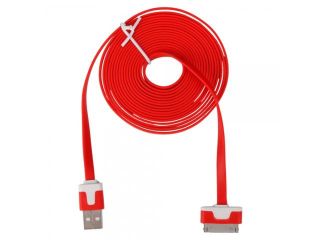 3M Flat Style USB Data & Charging Cable for iPhone 4/4S/iPad 1/2/3/iPod Touch 4 Yellow