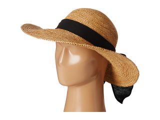 SCALA Big Brim Raffia with Linen Bow Tea