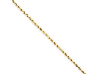 14k Yellow Gold 18 inch 1.75 mm Handmade Diamond cut Rope Collar Necklace