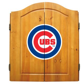 MLB Chicago Cubs Wooden Dartboard Cabinet Set   Shopping