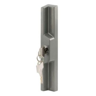 Prime Line Gray Diecast Sliding Door Outside Pull with Key C 1158
