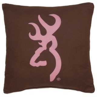 Browning Buckmark Brown/Pink Square Logo Pillow 771085