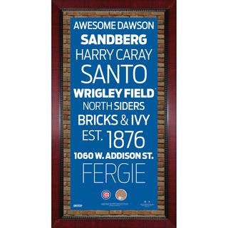 Cubs Subway Sign 16x32 Frame w/ auth Dirt from Wrigley Field